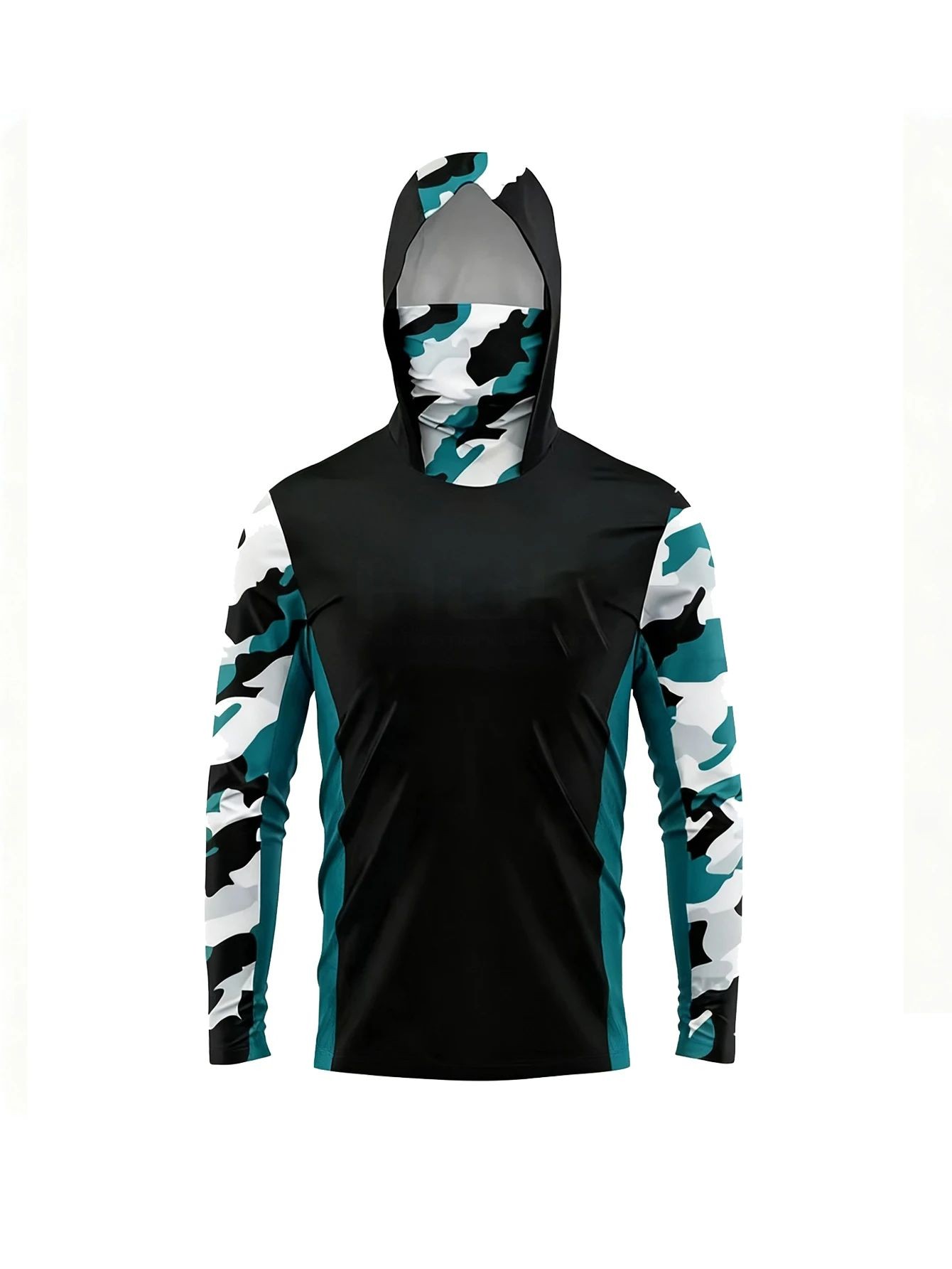 Embellish Knit - Outdoor Men Fishing Hooded Shirt Protection