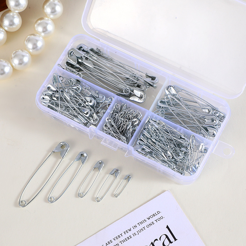 Silver Safety Pins Kit With St - Craft Embellishment Storage 评论和价格