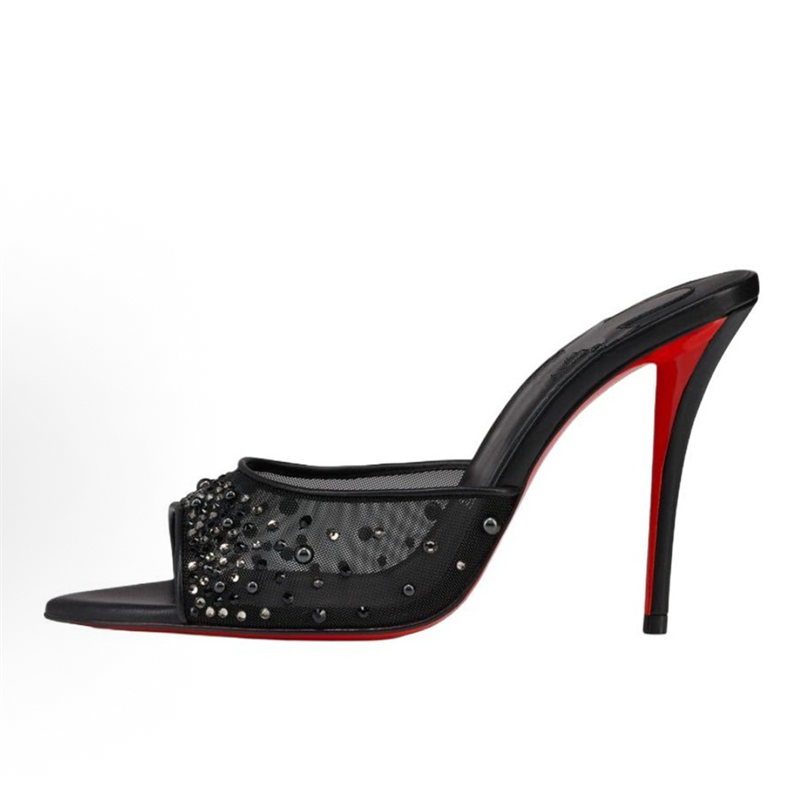 2026 Luxury Mesh Backless Mule - Sew On Rhinestone 评论和价格