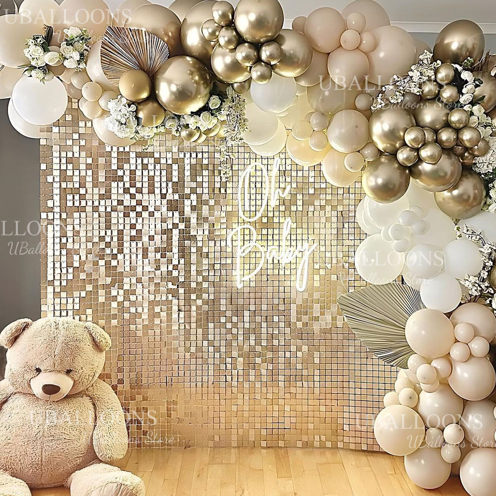 Matte Champagne Gold Backdrop  - Sequin Fabric Panel 评论和价格