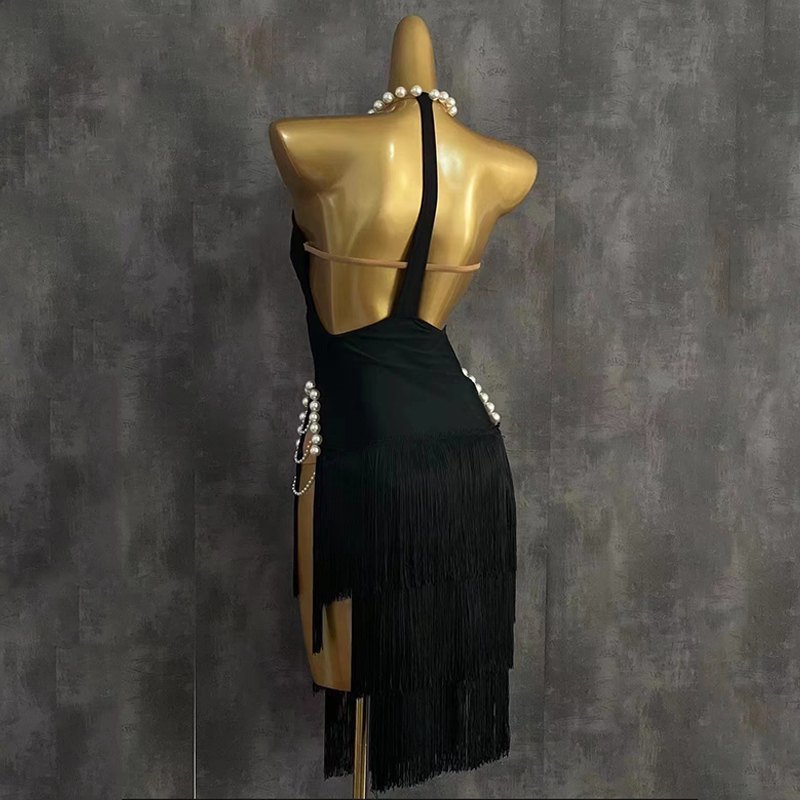 2025 High End Latin Dance Dres - Beaded Trim Fringe 评论和价格