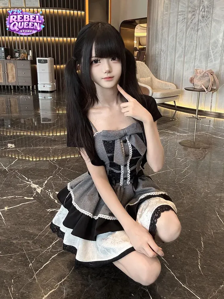 Coquette Sweet Y2K Camisole Dr - Elastic Lace Trim 评论和价格