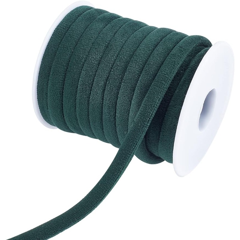 1 Roll 10m 8mm Dark Green Velv - Velvet Ribbon Roll 评论和价格