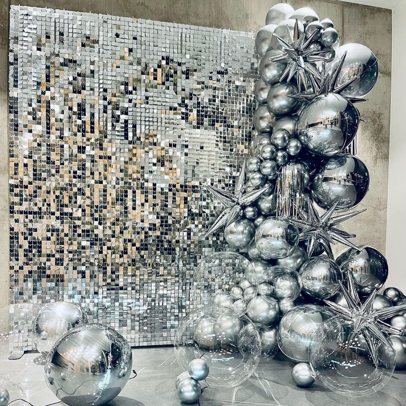 12/16/18/24PCS Shimmer Wall Ba - Sequin Fabric Panel 评论和价格