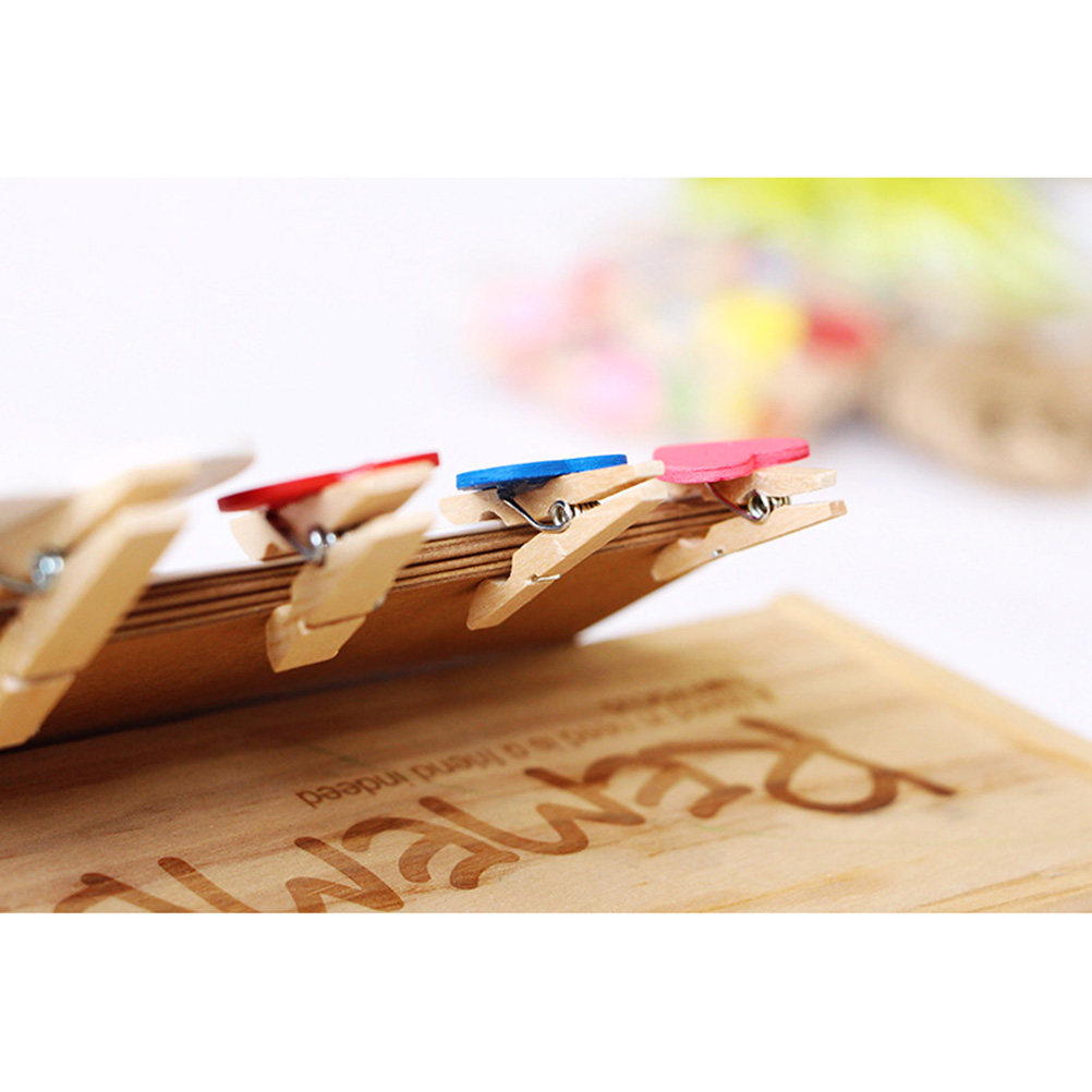 50Pcs Mini Wooden Clothespins  - Christmas Craft Embellishment 评论和价格