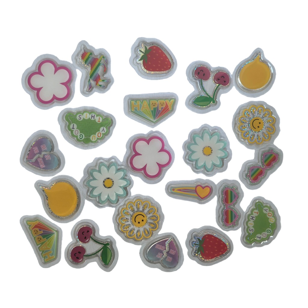 45 Pcs Adorable Epoxy Stickers - Craft Embellishment World 评论和价格