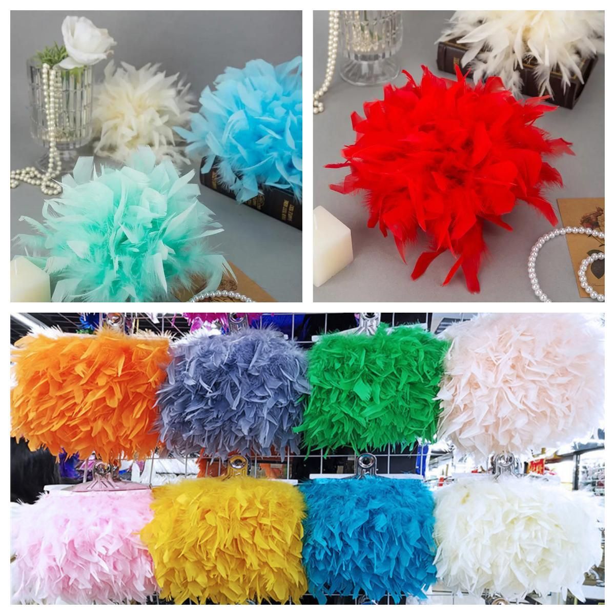 Natural Turkey Marabou Feather - Feather Trim Marabou 评论和价格