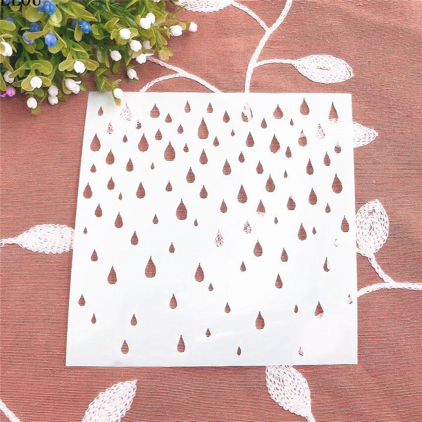 15*15 Raindrops Scrapbook Sten - Embellishments For Scrapbooking 评论和价格