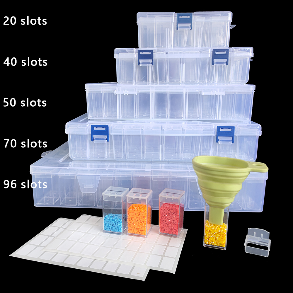 Square Plastic Diamond Paintin - Craft Embellishment Storage 评论和价格